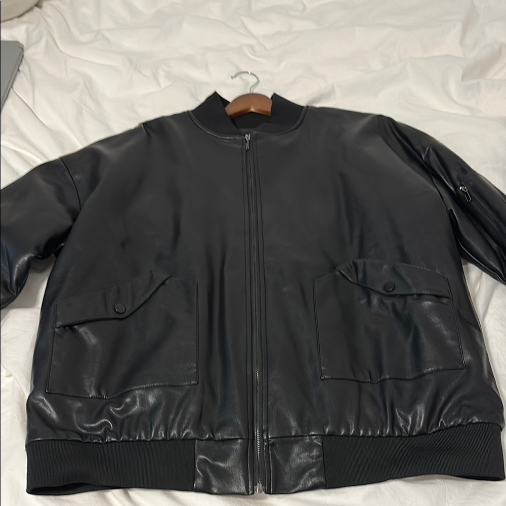 Edikted Black Leather Jacket